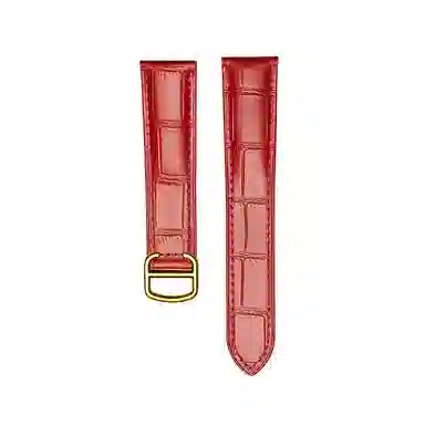 万晨 手表表带适用于卡地亚伦敦坦克系列手表带牛皮替换表带真皮腕带精钢表扣 柔软耐用 棕色 黑色多尺寸 可选 男女同款通用