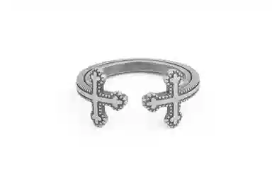 JANENG 925 Silver Cross Ring