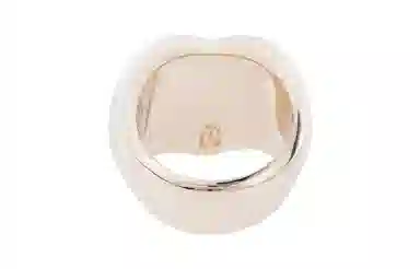 CHANEL Black Heart Wide Ring