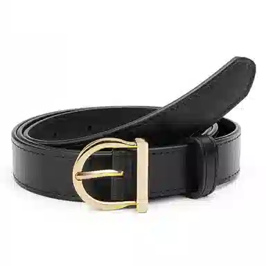 牛当家 马蹄针扣头层牛皮百搭 皮带 女款