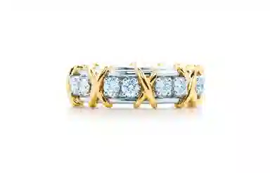 TIFFANY & CO. Sixteen Stone Ring Blue Gold
