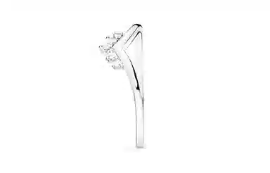 Pandora Crown Wishbone 925 Silver Ring