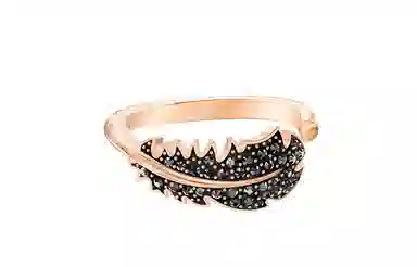 Swarovski Naughty Feather Ring Black