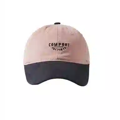 杨同学 撞色款 软顶 女生卡其色 拼色 遮阳帽子 夏季款 棉 鸭舌帽 男女同款情侣款