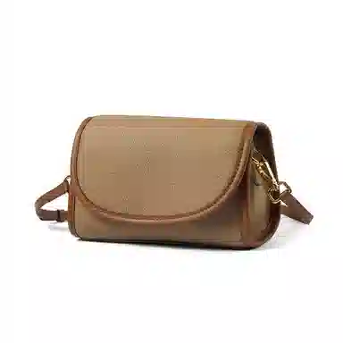 简约休闲手机包女式斜挎包 牛皮 单肩包 女款 大象灰/奶昔白