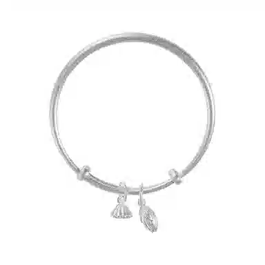 华髻 新中式两世欢莲蓬轻奢百搭高级感两世欢复古旗袍简约小清新甜美磨砂推拉调节莲蓬 手镯 女款