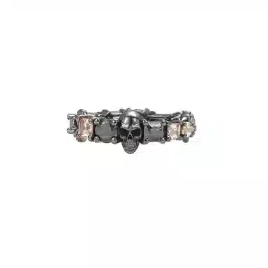 Ruibeila Vintage Punk Rose Skull Ring