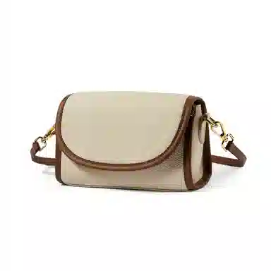 简约休闲手机包女式斜挎包 牛皮 单肩包 女款 大象灰/奶昔白