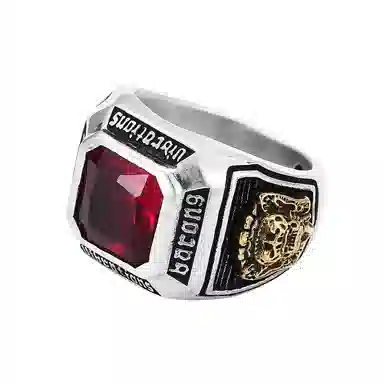 Yamagata Dragon Lion Gemstone Ring 925 Silver