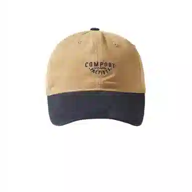 杨同学 撞色款 软顶 女生卡其色 拼色 遮阳帽子 夏季款 棉 鸭舌帽 男女同款情侣款