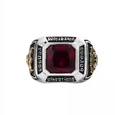 Yamagata Dragon Lion Gemstone Ring 925 Silver