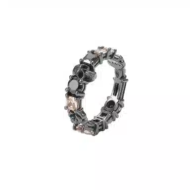 Ruibeila Vintage Punk Rose Skull Ring
