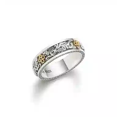 IDEAGEMER Vintage Coin Ring