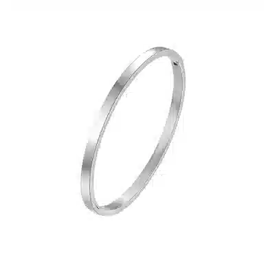 华髻 国潮光面纽扣手镯 男女同款 潮流个性时尚百搭手镯 高级感素圈纽扣手镯 欧美情侣送女生