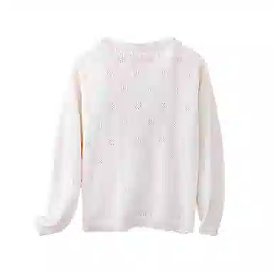 儿童款 十月妈咪 百搭可爱舒适针织衫 纯白