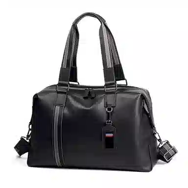 老人头外出大容量 头层牛皮 单肩包斜挎包 男款 黑色