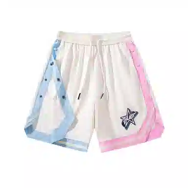 SUPEREALLY Retro Star Stripe Basketball Shorts