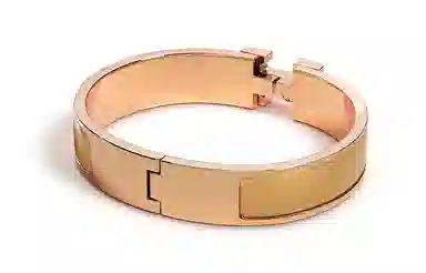 Hermes Enamel Bracelet Rose Gold