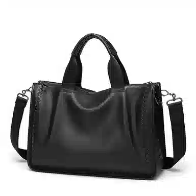 老人头 休闲时尚风 头层牛皮 公文包 男款 黑色