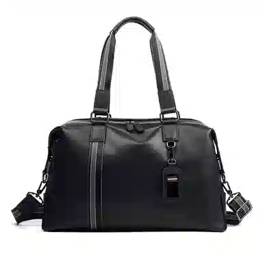 老人头外出大容量 头层牛皮 单肩包斜挎包 男款 黑色