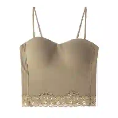 内在密码 蕾丝抹胸背心女带胸垫一体式免穿文胸美背内衣薄款纯欲百搭性感小吊带