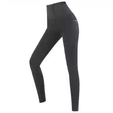 二三二三 拉链口袋小蛮腰高腰弹力芭比裤鲨鱼外穿薄款休闲纯色运动修身瑜伽打底收腹提臀塑身裤 女款