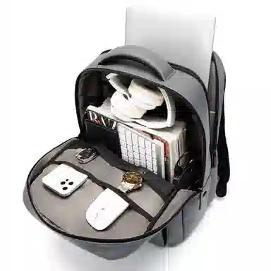 维多利亚旅行者 休闲商务风 皮膜 双肩包 常规 男女同款情侣款 曜石黑/现代灰/石墨灰