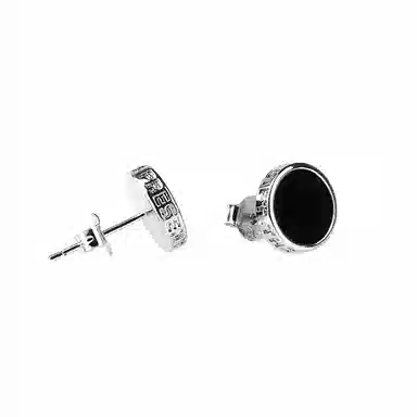 LUXTA Black Onyx Stud Earrings