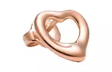 Tiffany & Co. Elsa Peretti Open Heart 18K Rose Gold Earrings