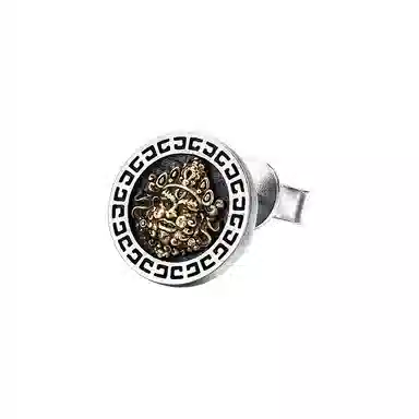 MYSH 3D Yellow God of Wealth Earring