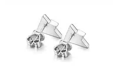 MYSH Silver Horus Eye Stud Black