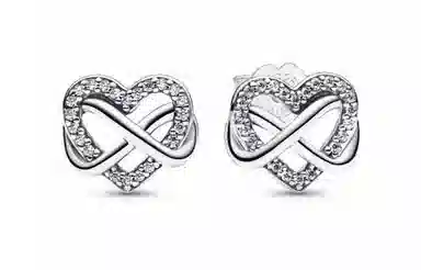 Pandora Wireless Heart Shine 925 Silver Studs