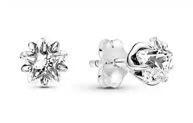 Pandora 925 Silver Star Earrings