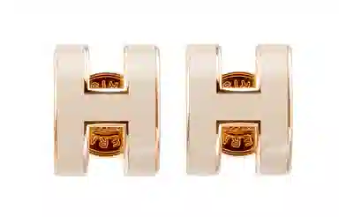 Hermes Mini H Pop Rose Gold Earrings