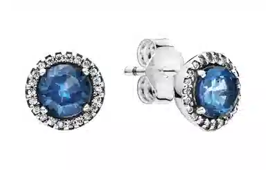 Pandora Blue Sparkling Stud Earrings