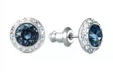 Swarovski Angelic Rhodium Earrings Blue