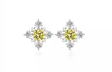 ASTARHADES Snowflake Stud Earrings