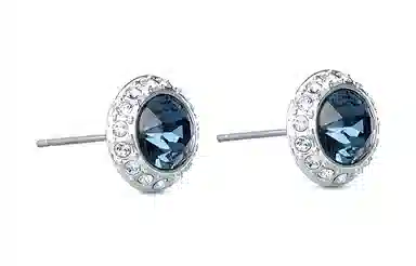Swarovski Angelic Rhodium Earrings Blue