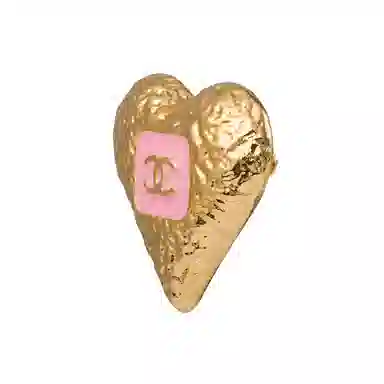 Chanel Classic Double C Heart Earrings