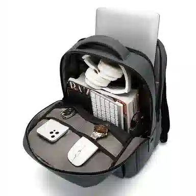 维多利亚旅行者 休闲商务风 皮膜 双肩包 常规 男女同款情侣款 曜石黑/现代灰/石墨灰