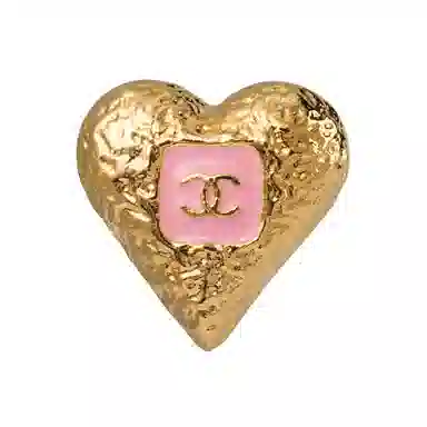Chanel Classic Double C Heart Earrings