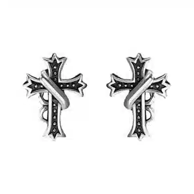 cooraree Cross Wrap Earrings Black