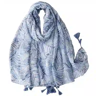 桉彩饰 仿真丝原创设计高颜值小众教师 节高档实用生日母亲闺蜜妈妈谢师送 老师学生党长辈恩师雨中芭蕉 丝巾 女款 代写贺卡礼盒