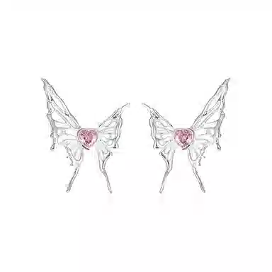 GUDS GAVE Butterfly Heart Studs