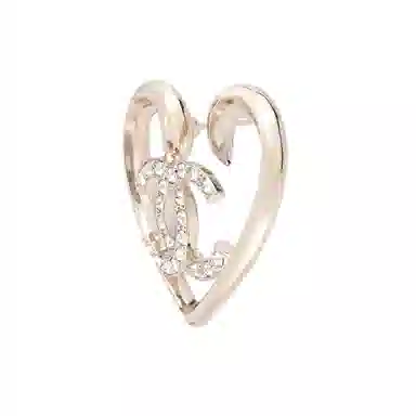 CHANEL Logo Earrings Gold