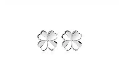 GIFU S999 Silver Clover Earrings