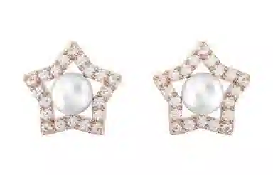 Swarovski Stella Pearl Rose Gold Earrings