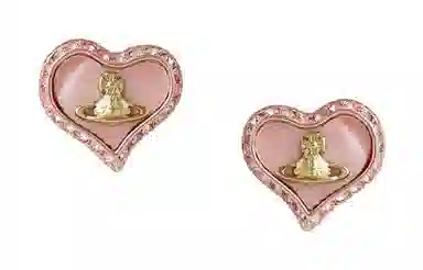 Vivienne Westwood Petra Heart Stud Earrings