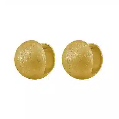 优态 小众设计感耳饰银拉丝圆球耳扣 足银 耳钉 女款