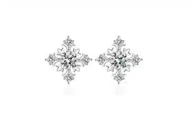 ASTARHADES Snowflake Stud Earrings